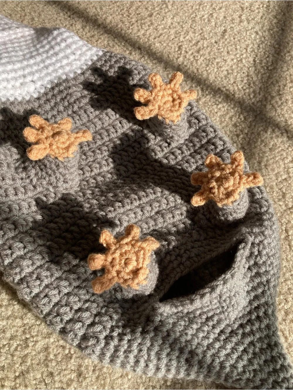 Handmade Crochet Possum Grocery Bag Holder